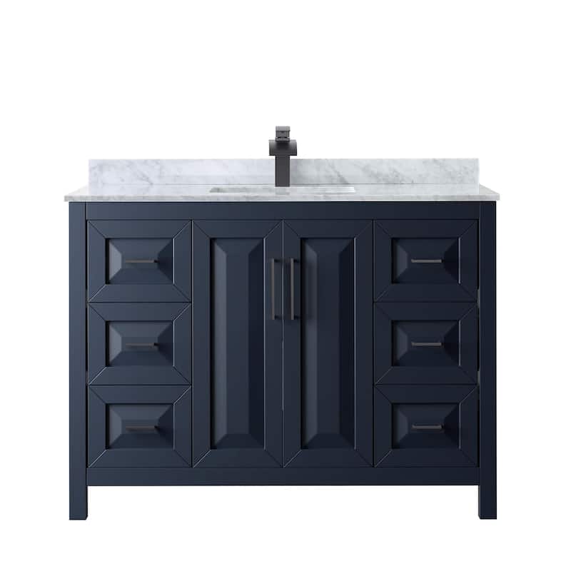 Wyndham Collection Daria 48" Free Standing Single Vanity Set with MDF