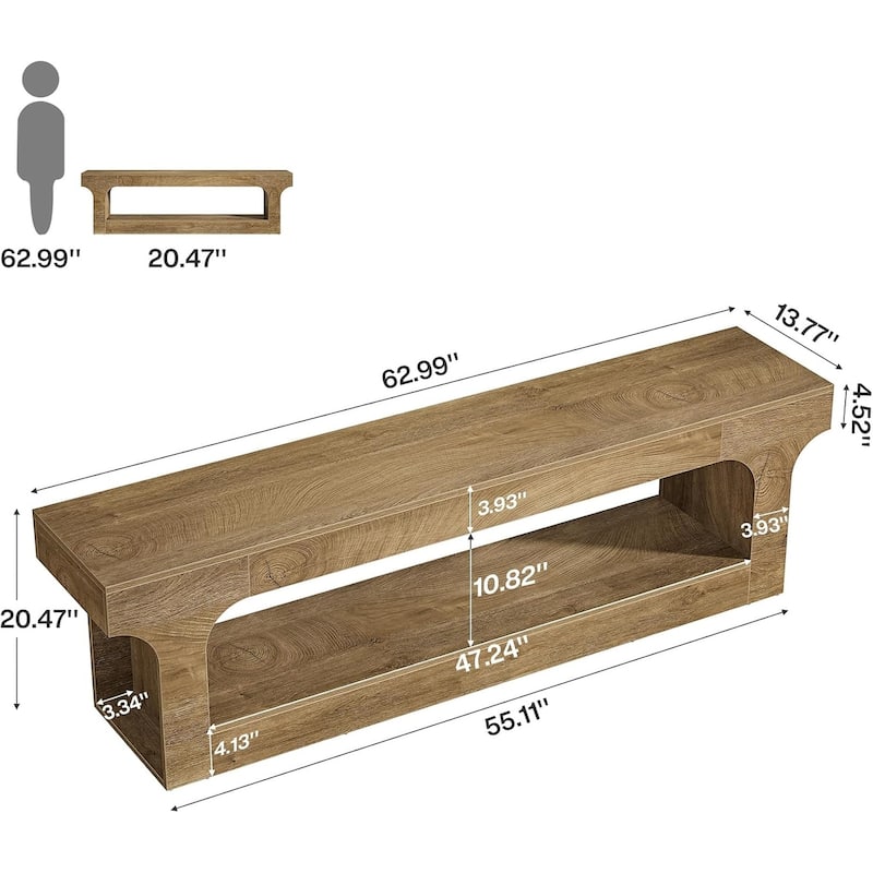 63-Inch Entertainment Center Television Stand for 55/60/65/75-Inch TVs