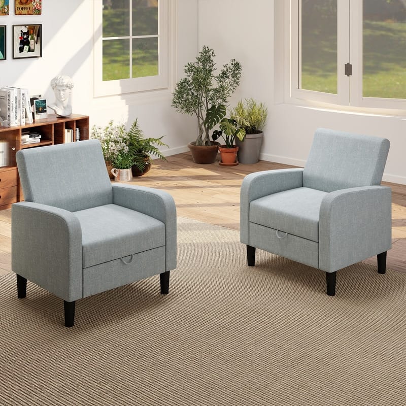 Versatile Single Sofa Chair with Hidden Storage Accent Chair - N/A