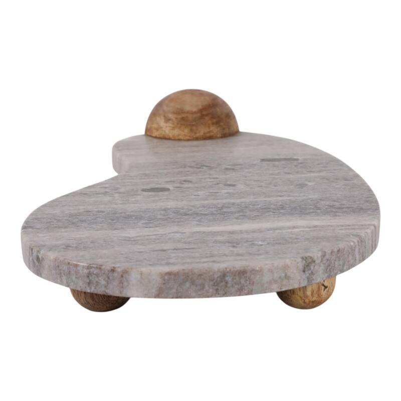 Marble Wood Tray Modern Modern Design Finish for Home Office - 3" Tan - 17.5" x 8.5" x 3"
