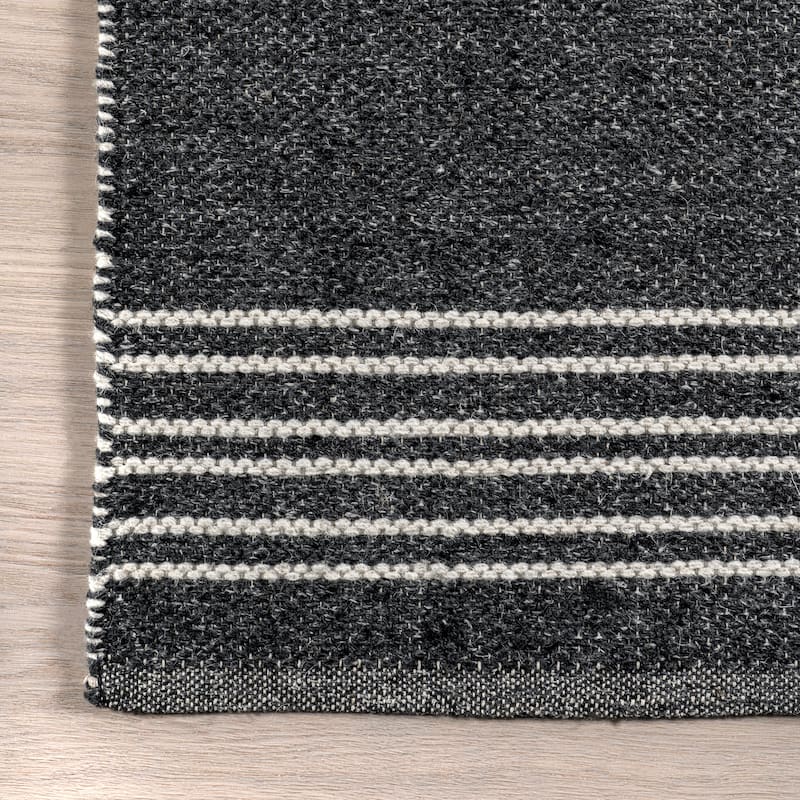 Birchwood Reversible Striped Wool Area Rug