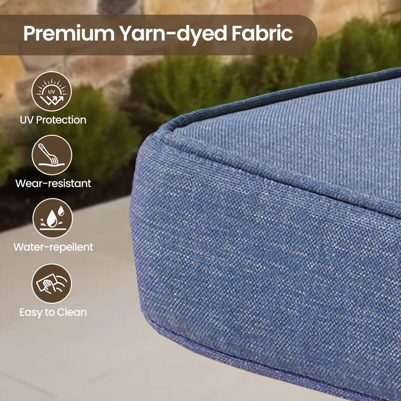 XIZZI 7-piece Outdoor Patio Furniture Rattan Wicker Modular Sofa Set with Table