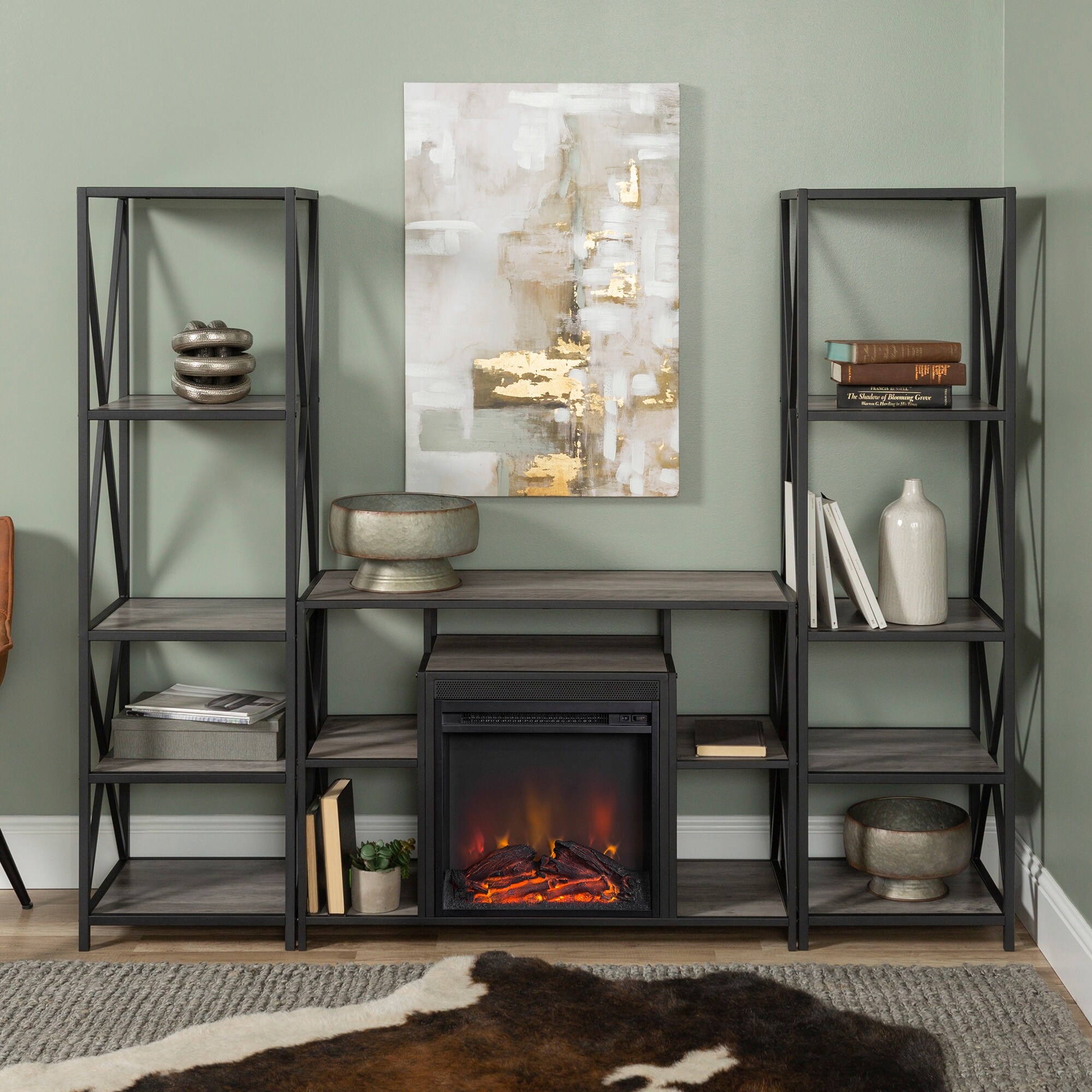Shop Delacora We Bdw40fpxf2 X Tower 58 Wide 3 Piece Metal Framed
