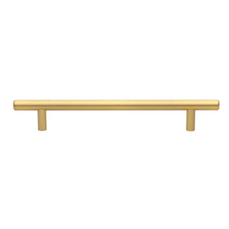 GlideRite 5-Pack 6-5/16 in. Center Satin Gold Solid Cabinet Bar Pulls - Satin Gold