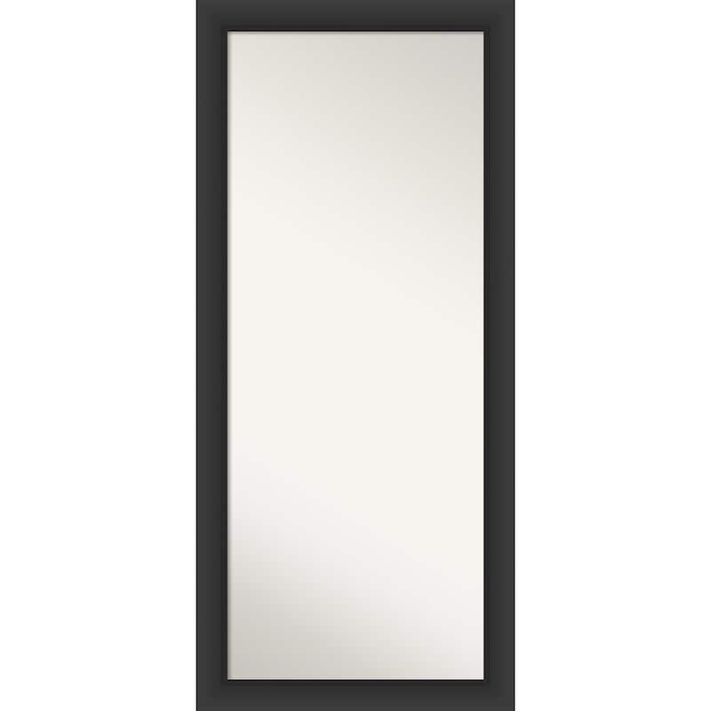 Sloped Non-Beveled Framed Full-Length Floor Leaner Mirror