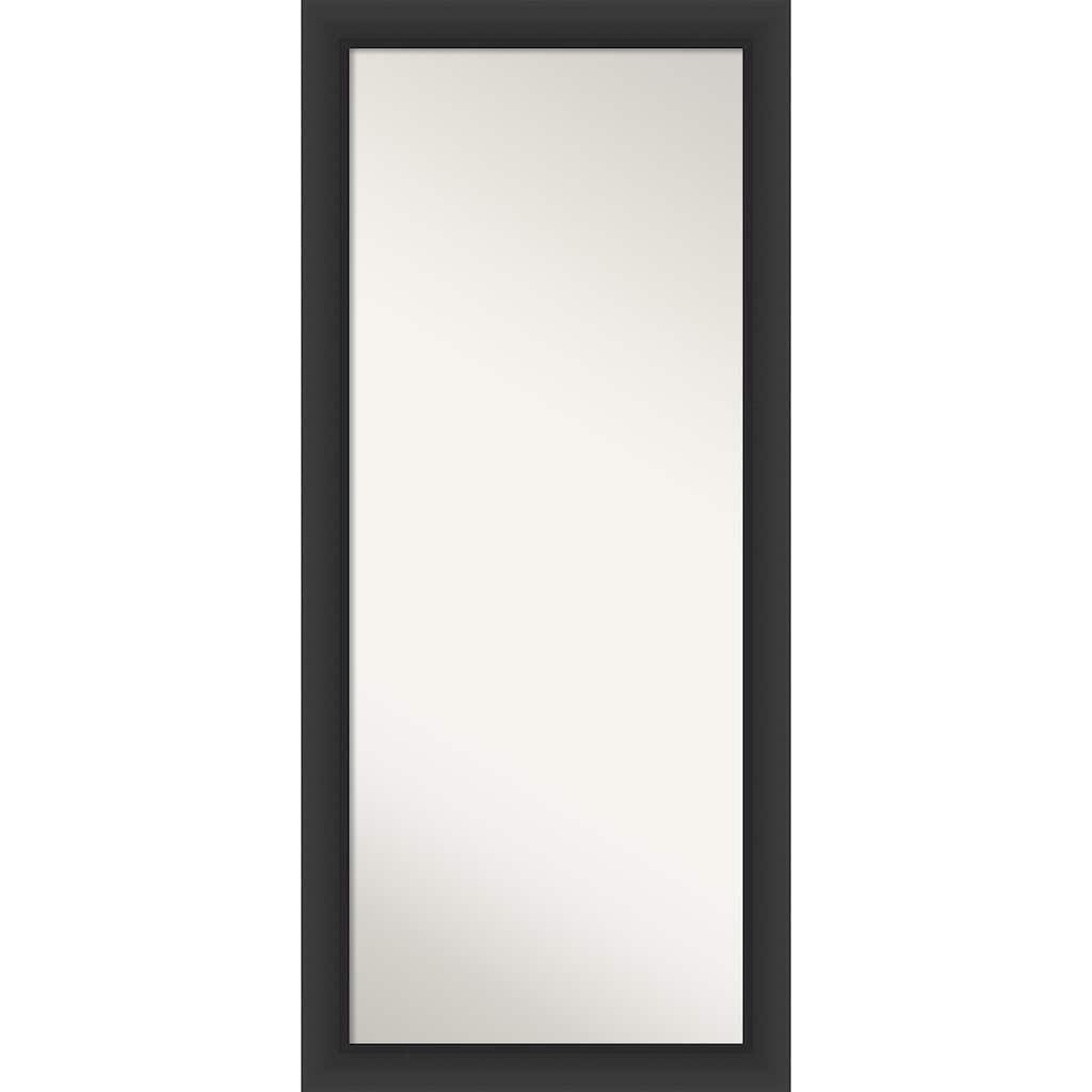 Sloped Non-Beveled Framed Full-Length Floor Leaner Mirror