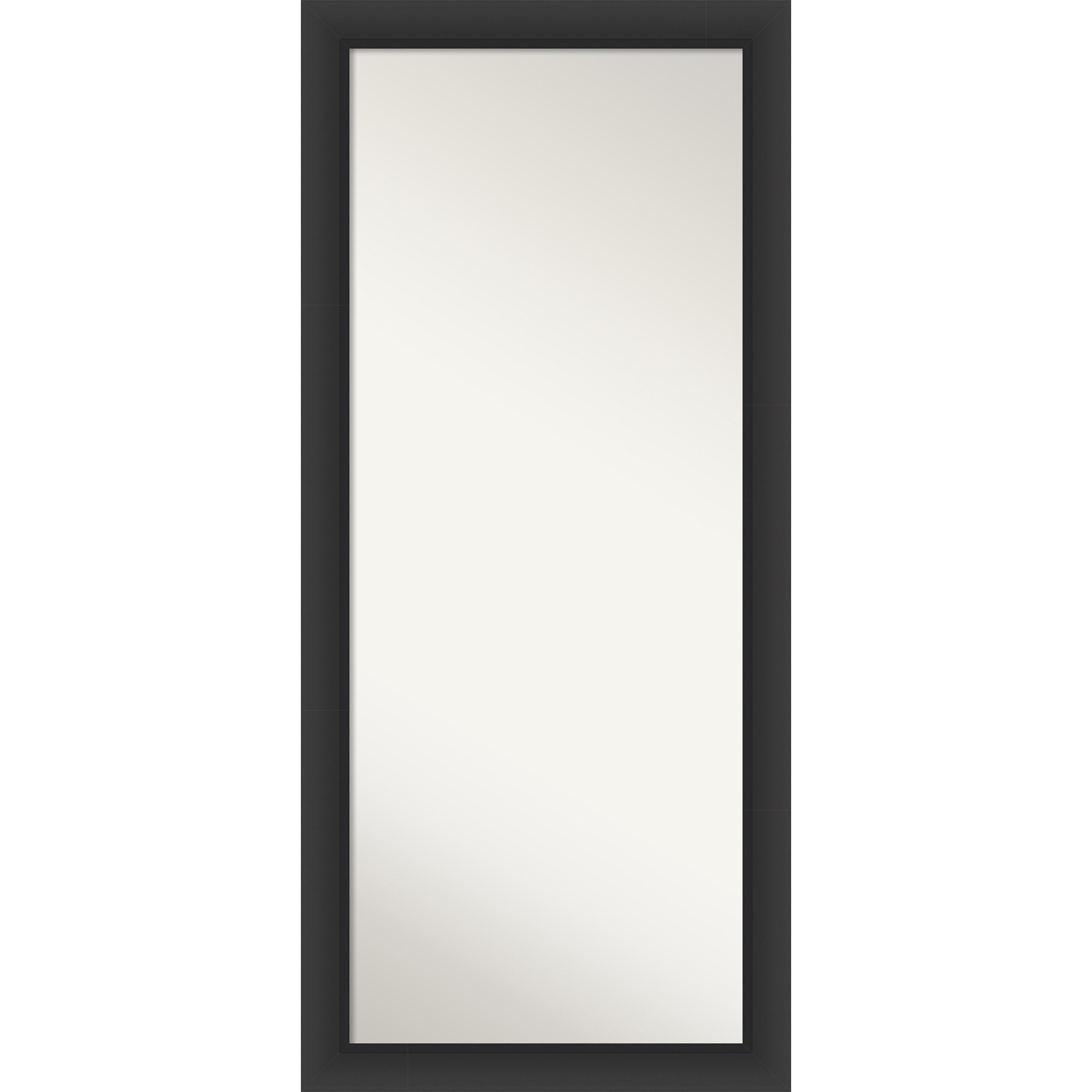 Sloped Non-Beveled Framed Full-Length Floor Leaner Mirror