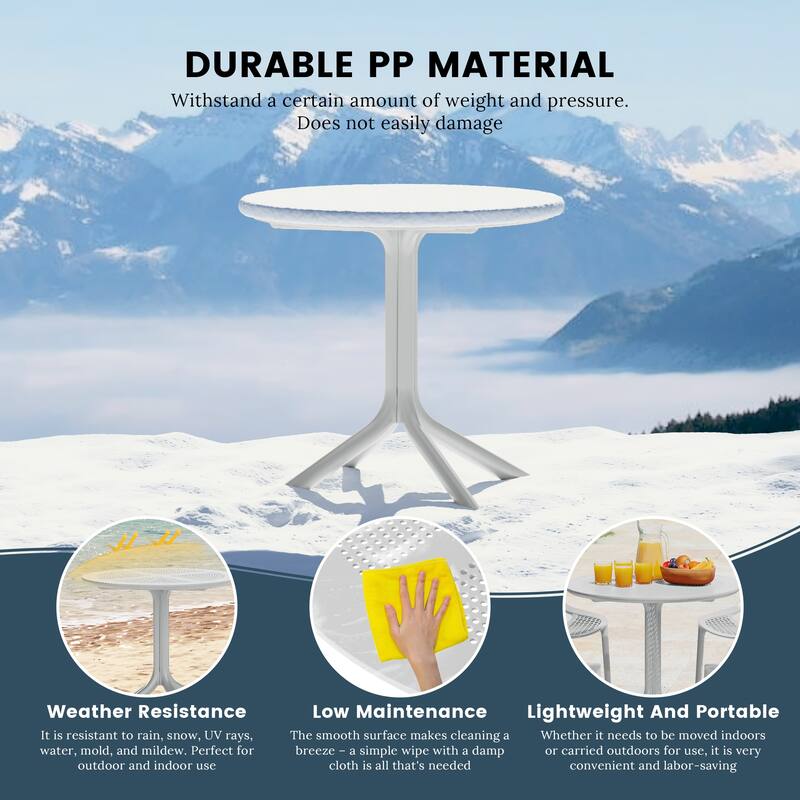 Frond and Form 4-Person Outdoor Round Dining Set
