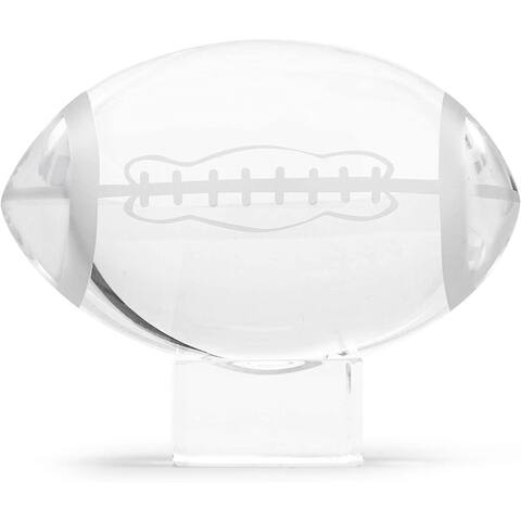 80mm 3.16"x2" Clear Baseball Crystal Glass Paperweight with Stand Box for Desk