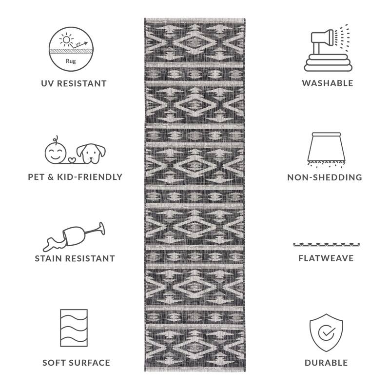 SAFAVIEH Courtyard Fraidel Indoor/ Outdoor Waterproof Patio Backyard Rug