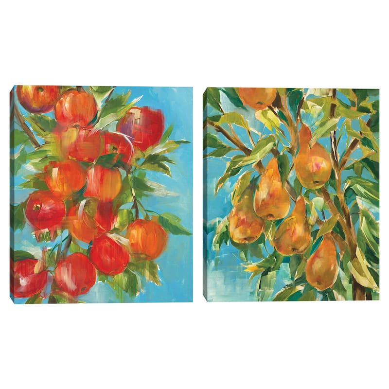 An Apple a Day & In a Pear Tree by Liz Jardine Canvas Art Prints