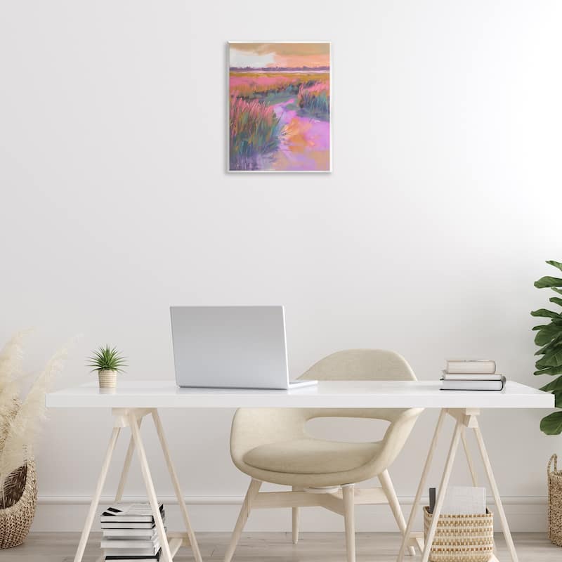 Stupell Autumnal Marsh Landscape Wall Plaque Art Design By Arlington Prints