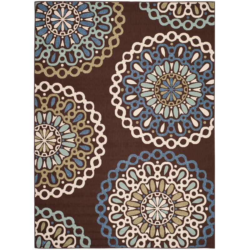 SAFAVIEH Veranda Elsi Geometric Medallion Indoor/Outdoor Area Rug