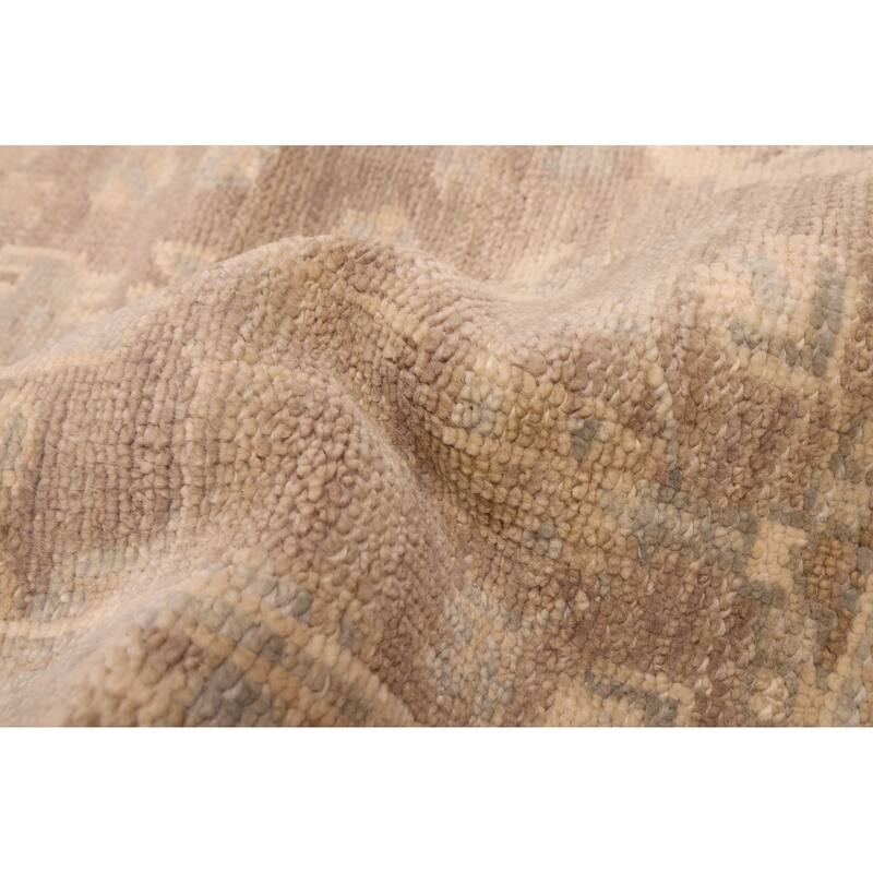 ECARPETGALLERY Hand-knotted Kavya Oushak Taupe Wool Rug - 8'11 x 12'1