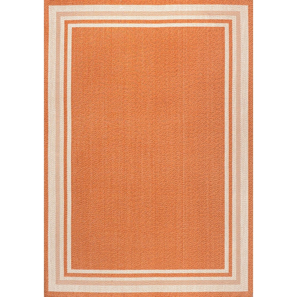 JONATHAN Y Haynes Modern Border Stripe Indoor/Outdoor Area Rug