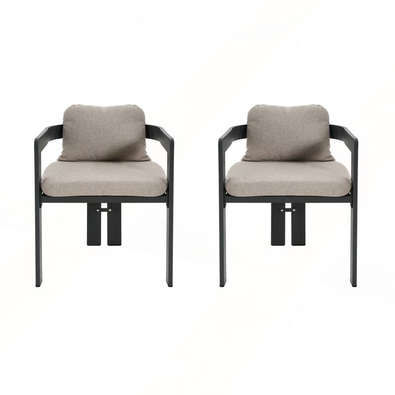 Patio Outdoor Aluminum Dining chair Set of 2