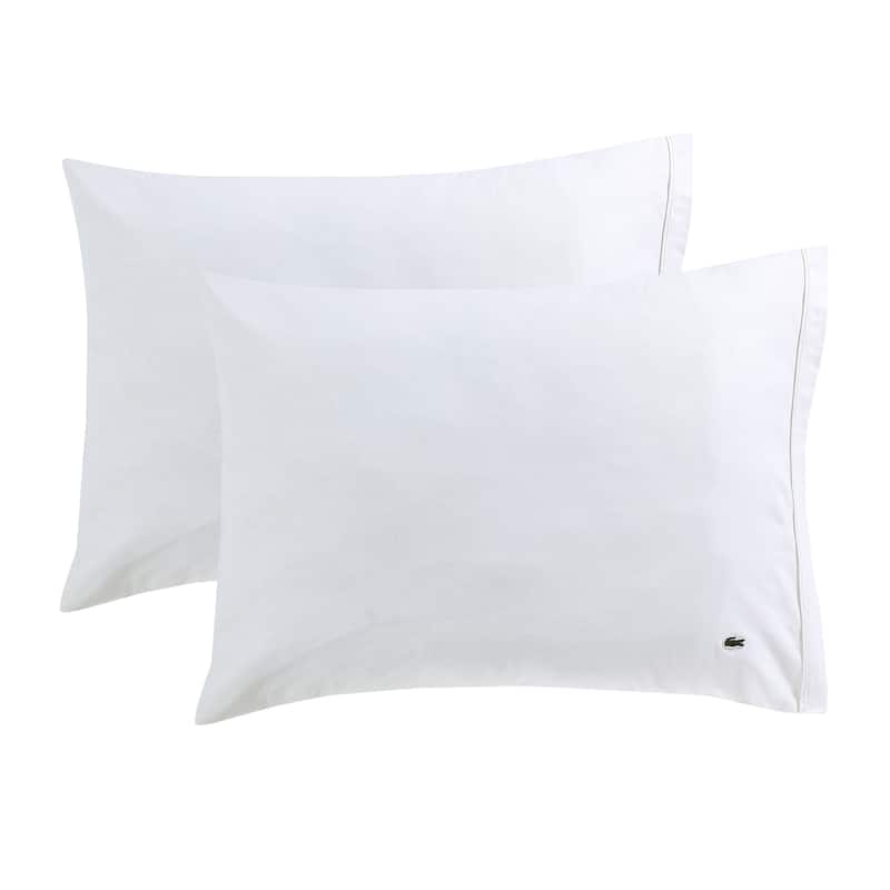 Lacoste Percale Cotton 2-Piece Pillowcase Set