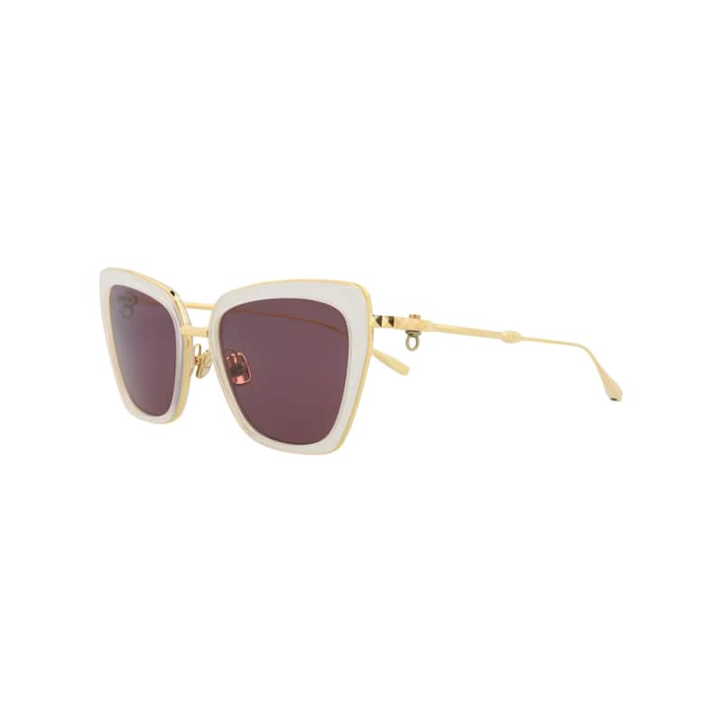 Valentino Cat Eye-Frame Metal/Acetate Sunglasses