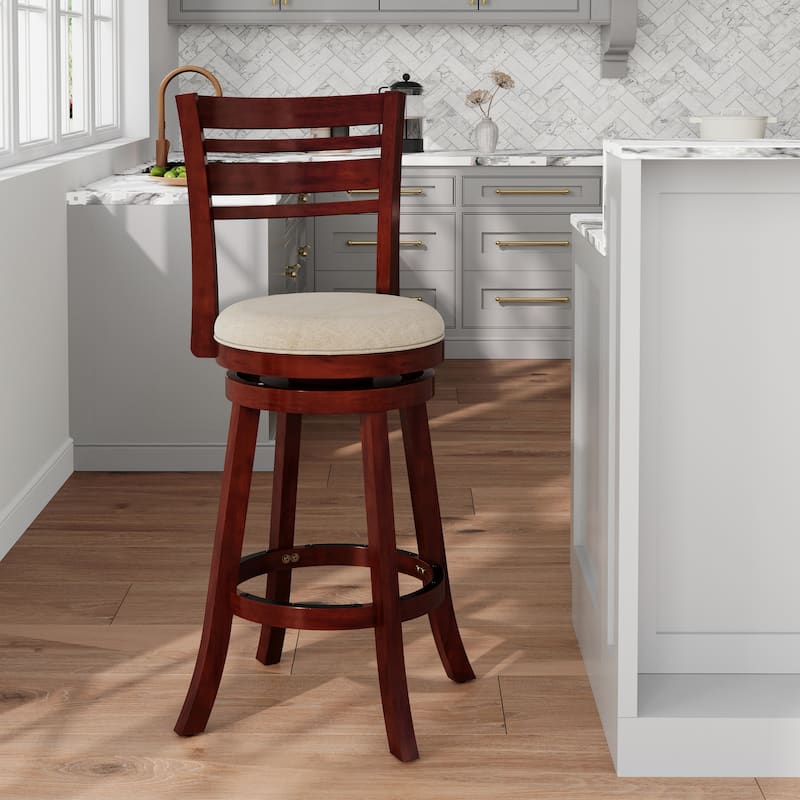 DTY Indoor Living Granby 4-Slat Back Swivel Stool