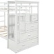 preview thumbnail 16 of 43, Wood Twin Over Twin Bunk Bed with Trundle and Staircase