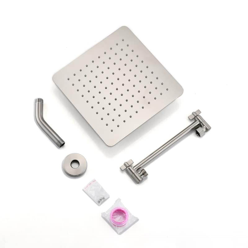 YASINU 10 inch Rain Shower Head with Adjustable Arm