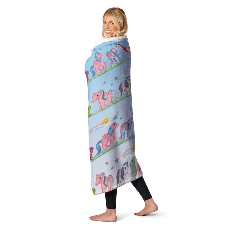 Hasbro My Little Pony Silk Touch Sherpa Throw Blanket