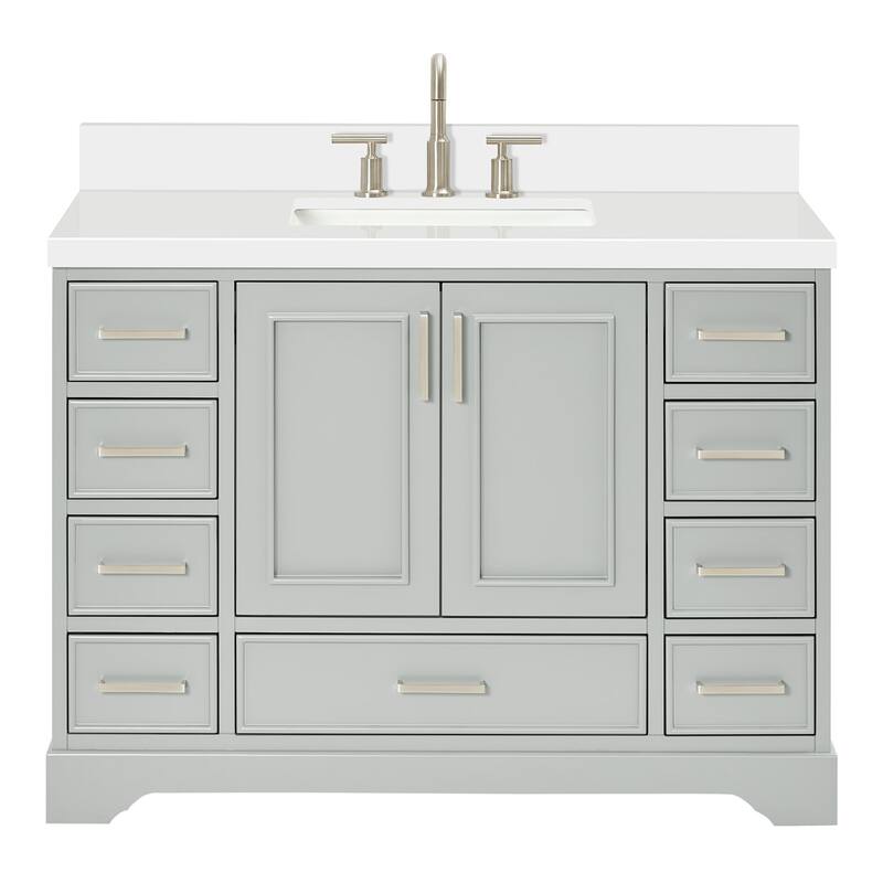 Ariel M049SWQRVO Stafford 49" Free Standing Single Basin Vanity Set - Grey - Ash Finish