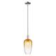 Option Polished Nickel / Amber Shade