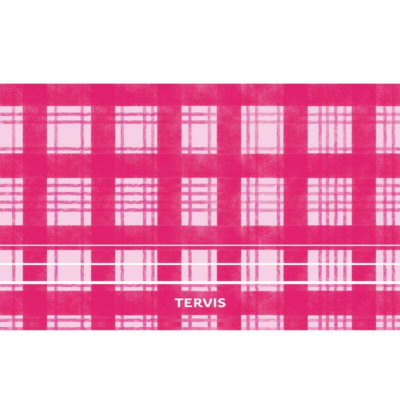 Tervis Traveler Hot Pink Gingham Triple Walled Insulated Travel Tumbler, Stainless Steel - 20oz