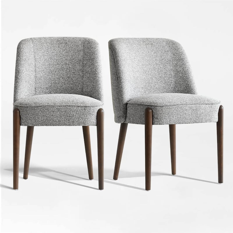 19.5" Seat Height Upholstered Solid Wood Full Back Dining Side Chair