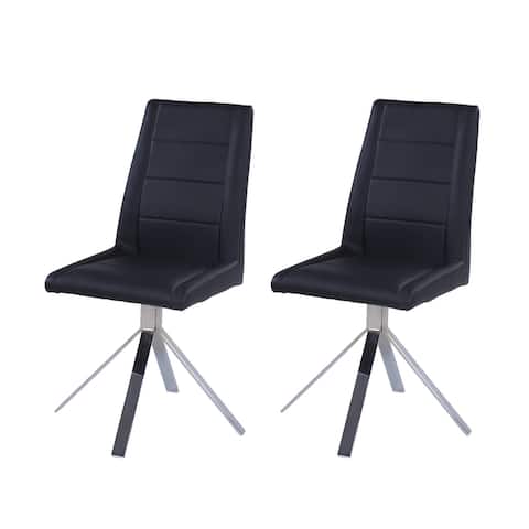 Somette Trinity Channel Back Pyramid Base Chair (Set of 2) - 24 x 18 x 38