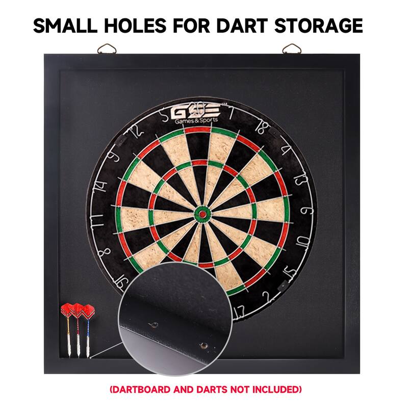 GSE™ Dart Backboard with Wood Frame and Felt. Wall Protector for Dart Board Surround
