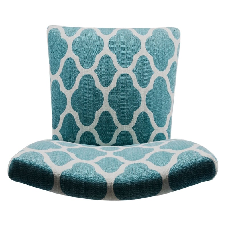 HomePop Classic Parsons Dining Chair - Geo Brights Teal (Set of 2)