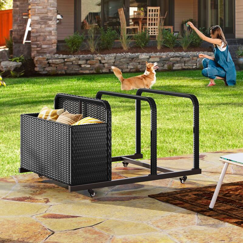 Outdoor Wicker Patio Poolside Deck box