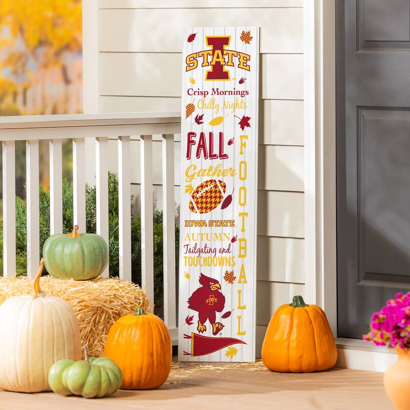 47" Double Sided Seasonal Porch Leaner, Iowa State University - 47" x 11.25"