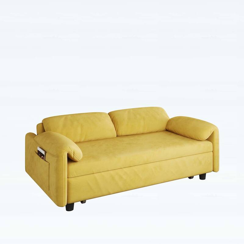 Sofa Centric Design: 54-Inch Sofa Bed with Dual Purpose - A Stylish Retractable Bed for Your Living Room