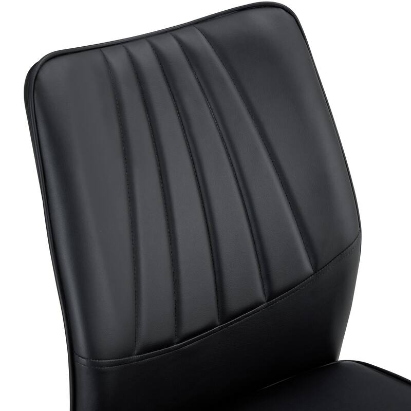 4 Black Dining Chairs:A Medieval Modern Chair Made Of Pu Material With Soft Cushions,Equipped With Golden Metal Legs