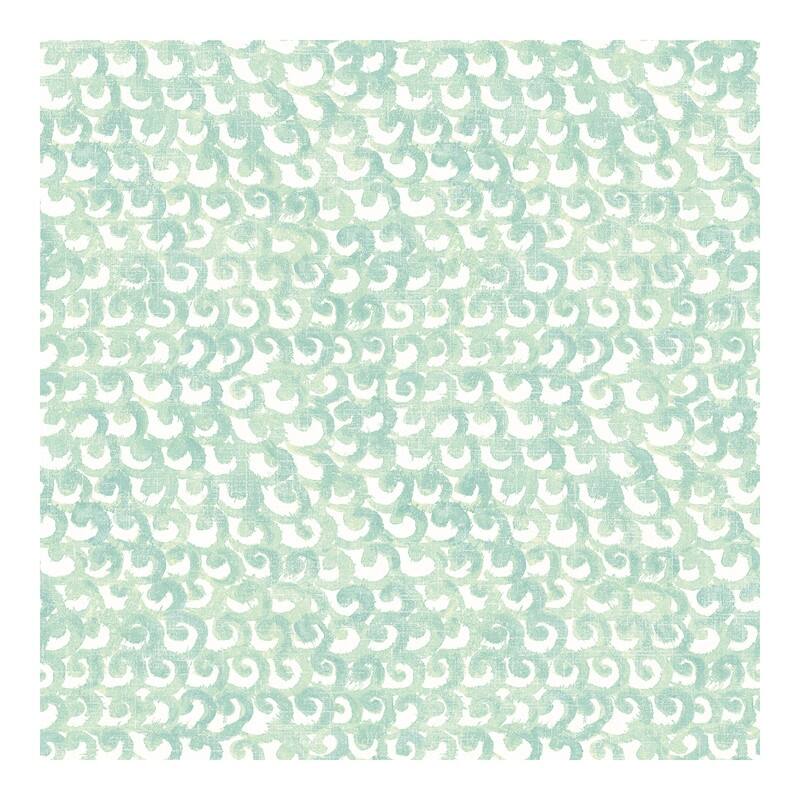 Chesapeake Saltwater Teal Wave Wallpaper - 20.5 x 396 x 0.025