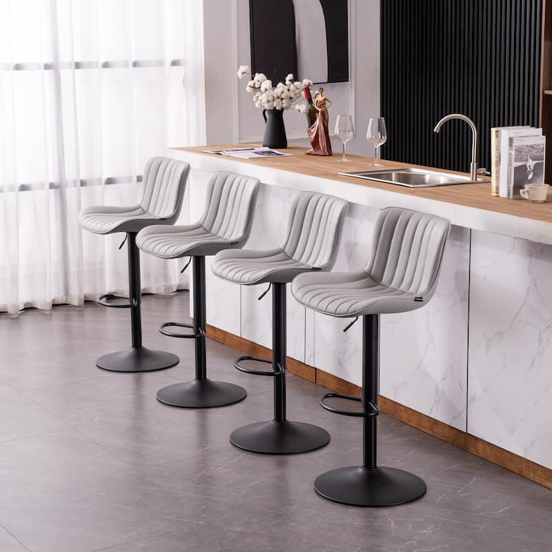 Counter Height Modern Swivel Barstools Set of 2
