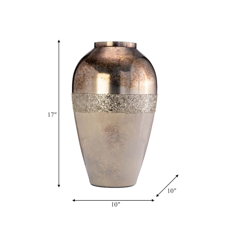 Sagebrook Home Modern Glam Glass Floor or Table Vase