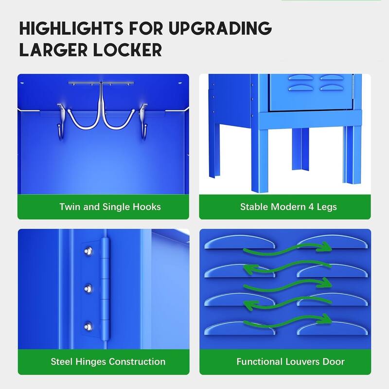 3 Door/5 Door Metal Lockers Storage Cabinet for School Office Gym Metal Storage