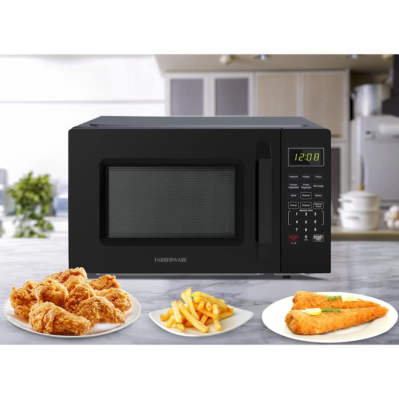 1.1 Cu. Ft. 1000-Watt Compact Microwave Oven, Black