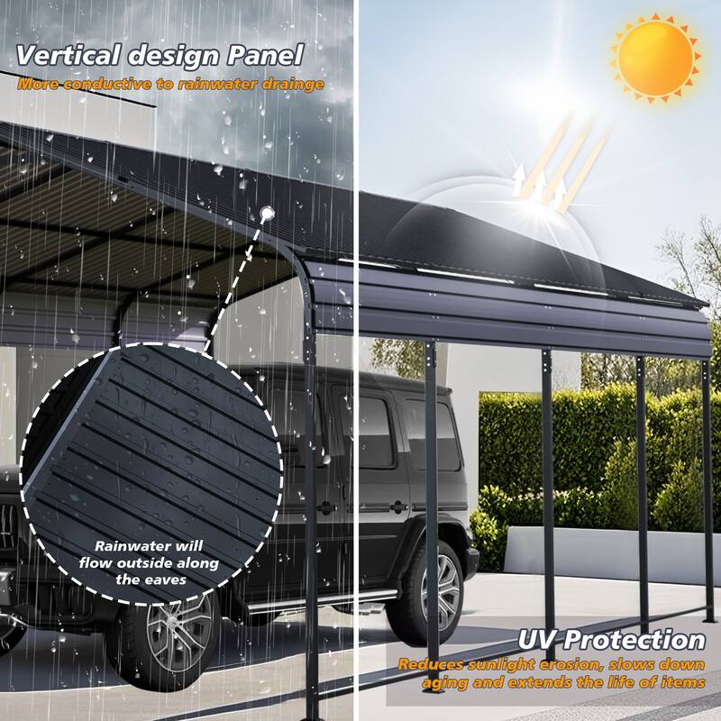 12x20 FT Heavy-Duty Metal Carport