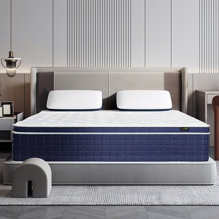 EVLWZL 14 Inch Queen Mattress, Medium Firm Hybrid Queen Mattresses