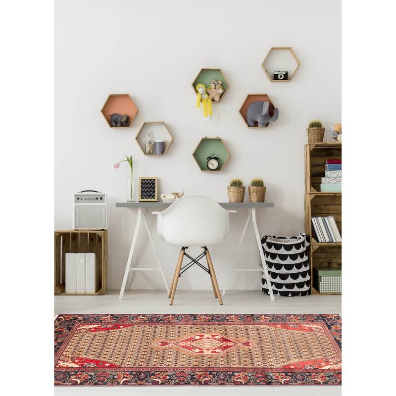 ECARPETGALLERY Hand-knotted Anatolian Vintage Light Brown Wool Rug - 3'11 x 7'1