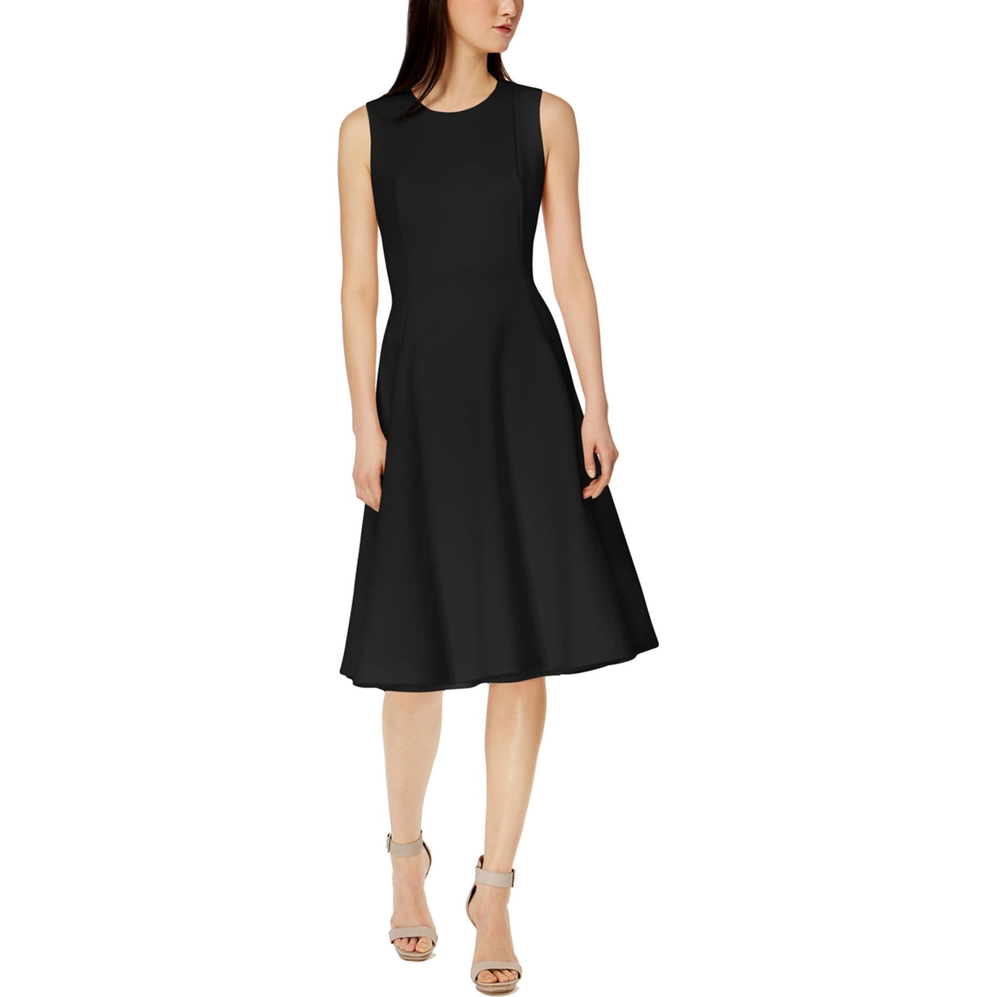 calvin klein black scuba dress