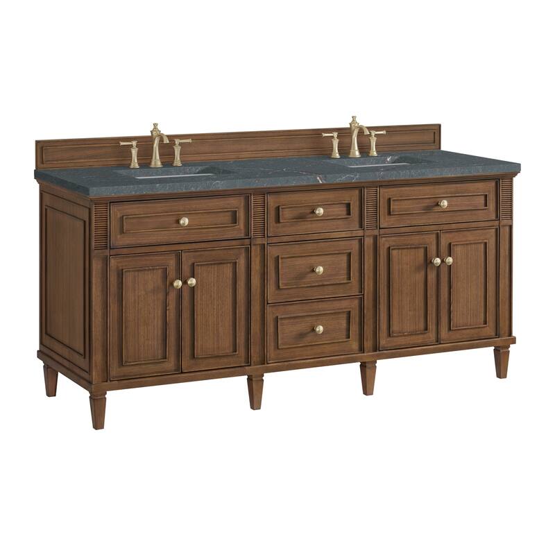 James Martin Vanities 424-V72-3PBL Lorelai 72" Double Basin Wood