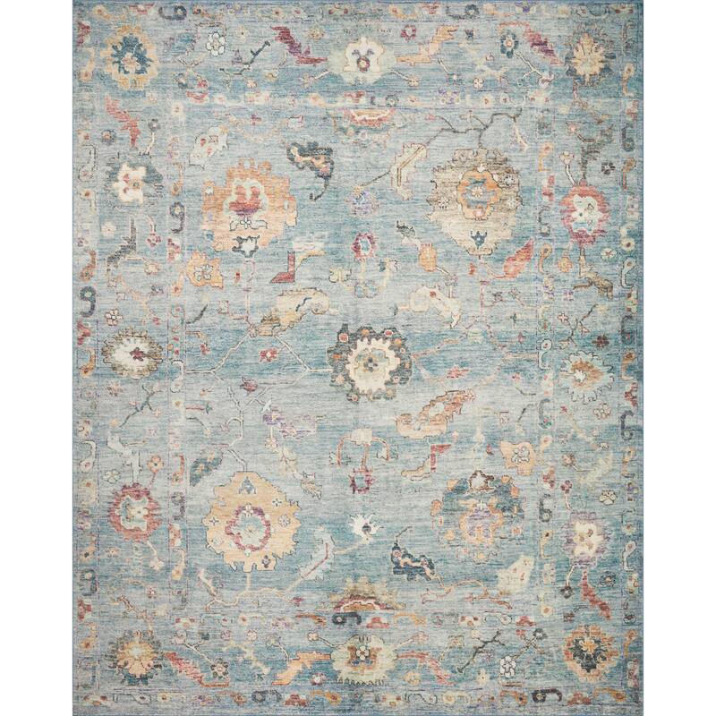 Alexander Home Sara Ultra Plush Shabby Chic Botanical Area Rug