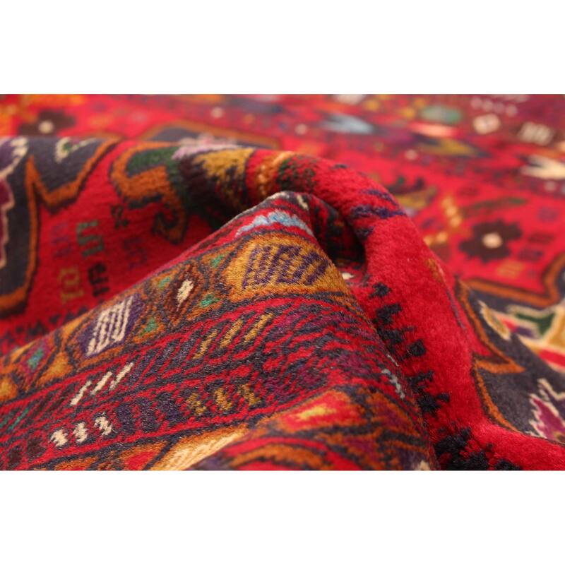 ECARPETGALLERY Hand-knotted Teimani Red Wool Rug - 3'7 x 6'5