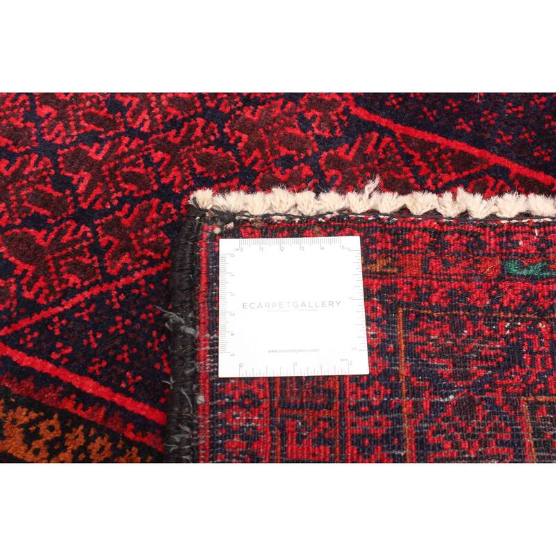 ECARPETGALLERY Hand-knotted Teimani Red Wool Rug - 3'1 x 4'11